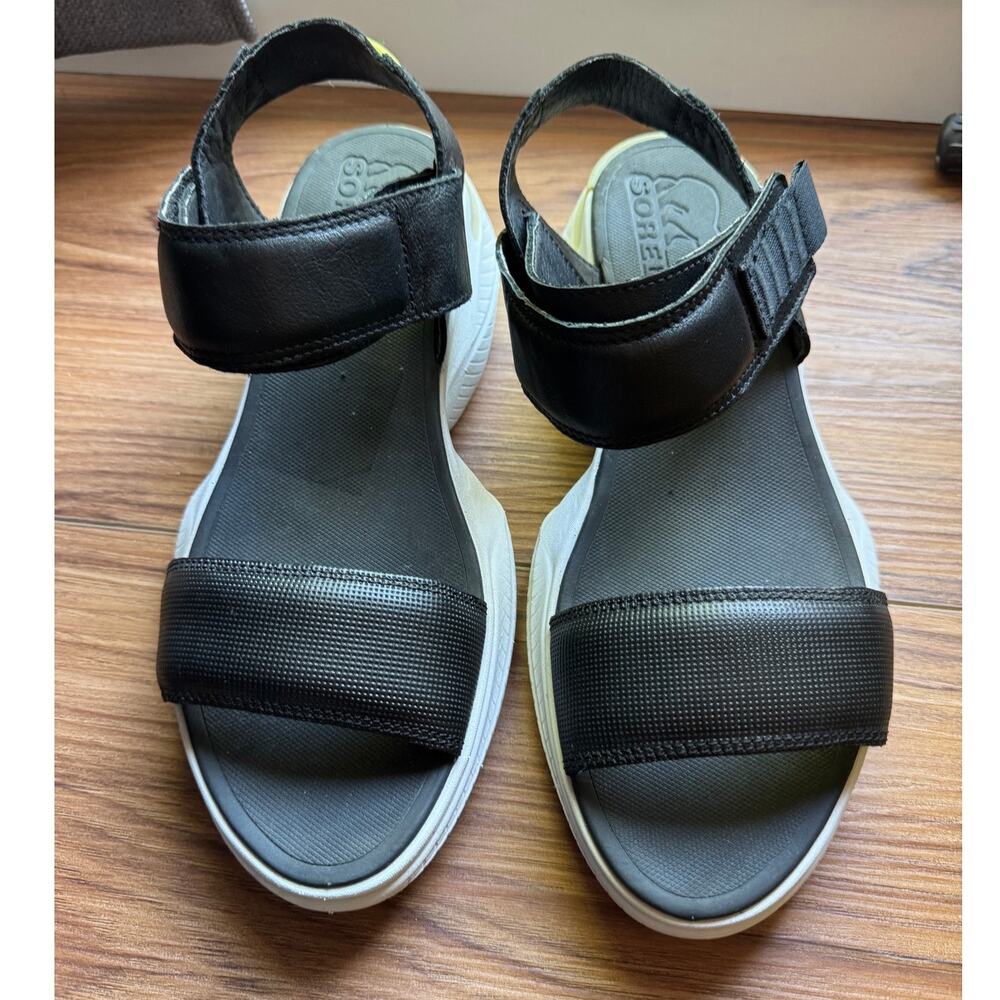 Sorel Women’s Explorer Blitz Stride Sandals in Black Moonstone Size 8.5